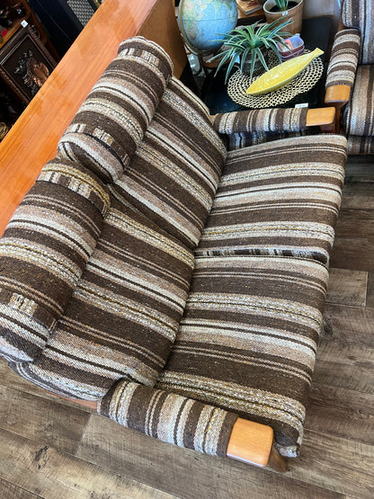 Tessa T21 Two Seater Lounge / Sofa – Brown Stripe Upholstery