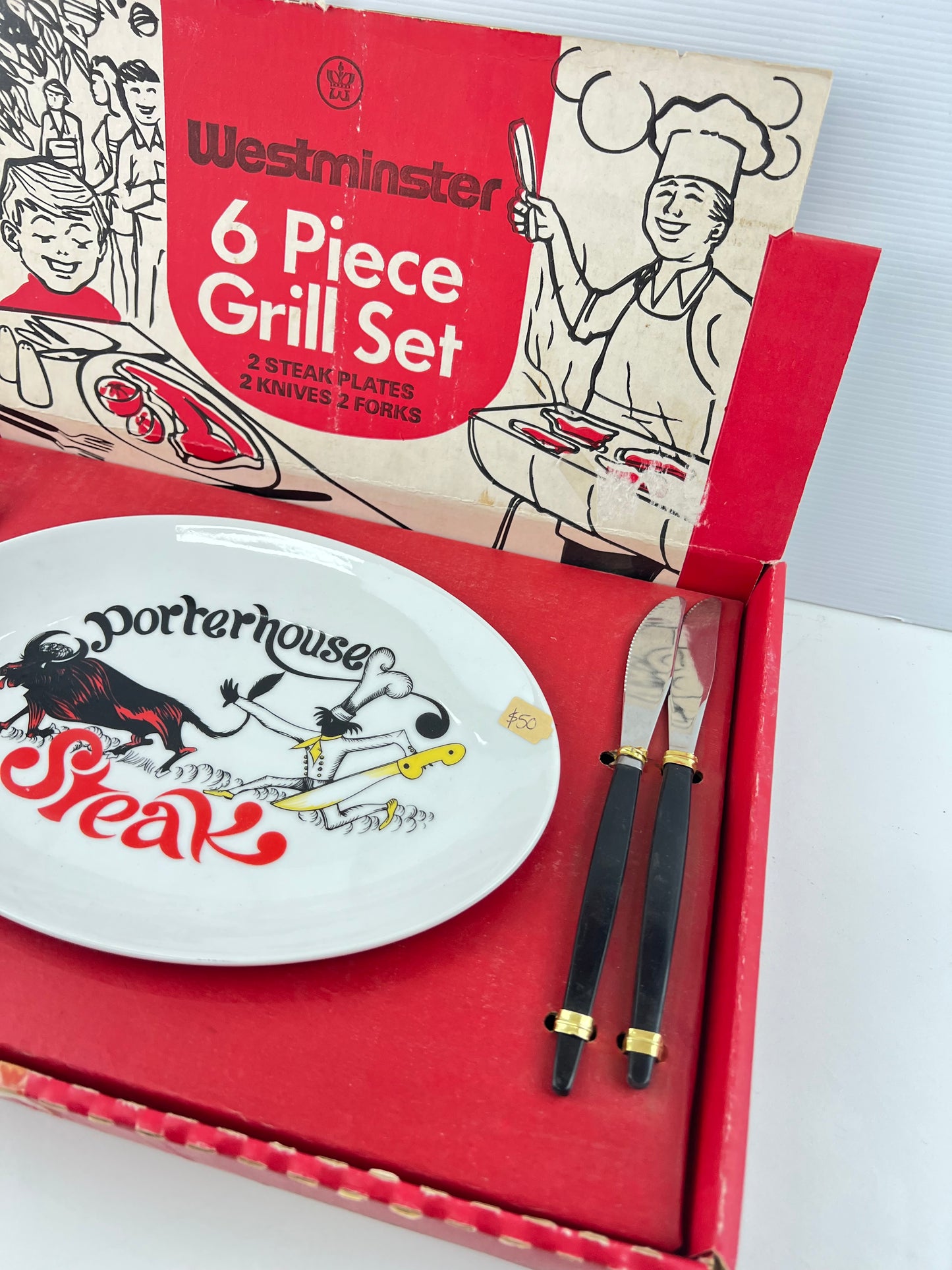 Westminster ‘Porterhouse Steak’ 6 Piece Grill Set – Original Box