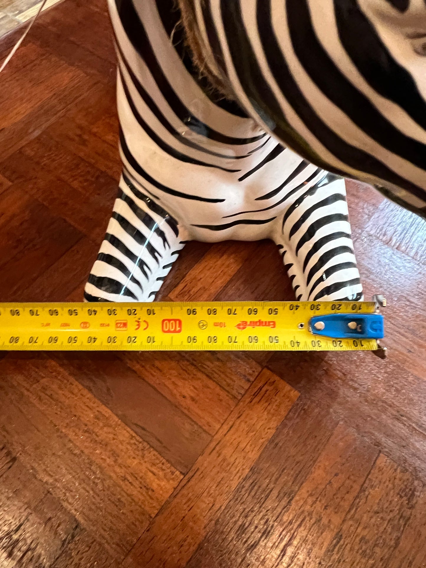 Vintage Ceramic Zebra Statue