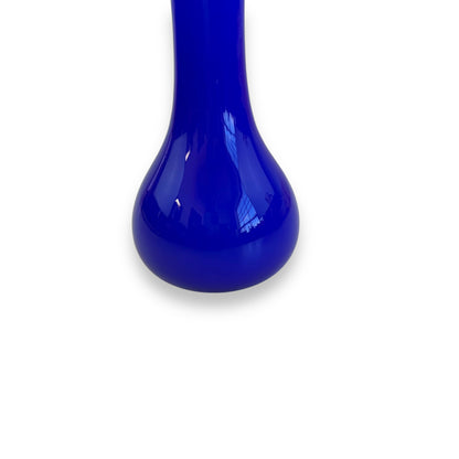 Cobalt Blue Glass Vase – Flared Neck & Bulbous Base