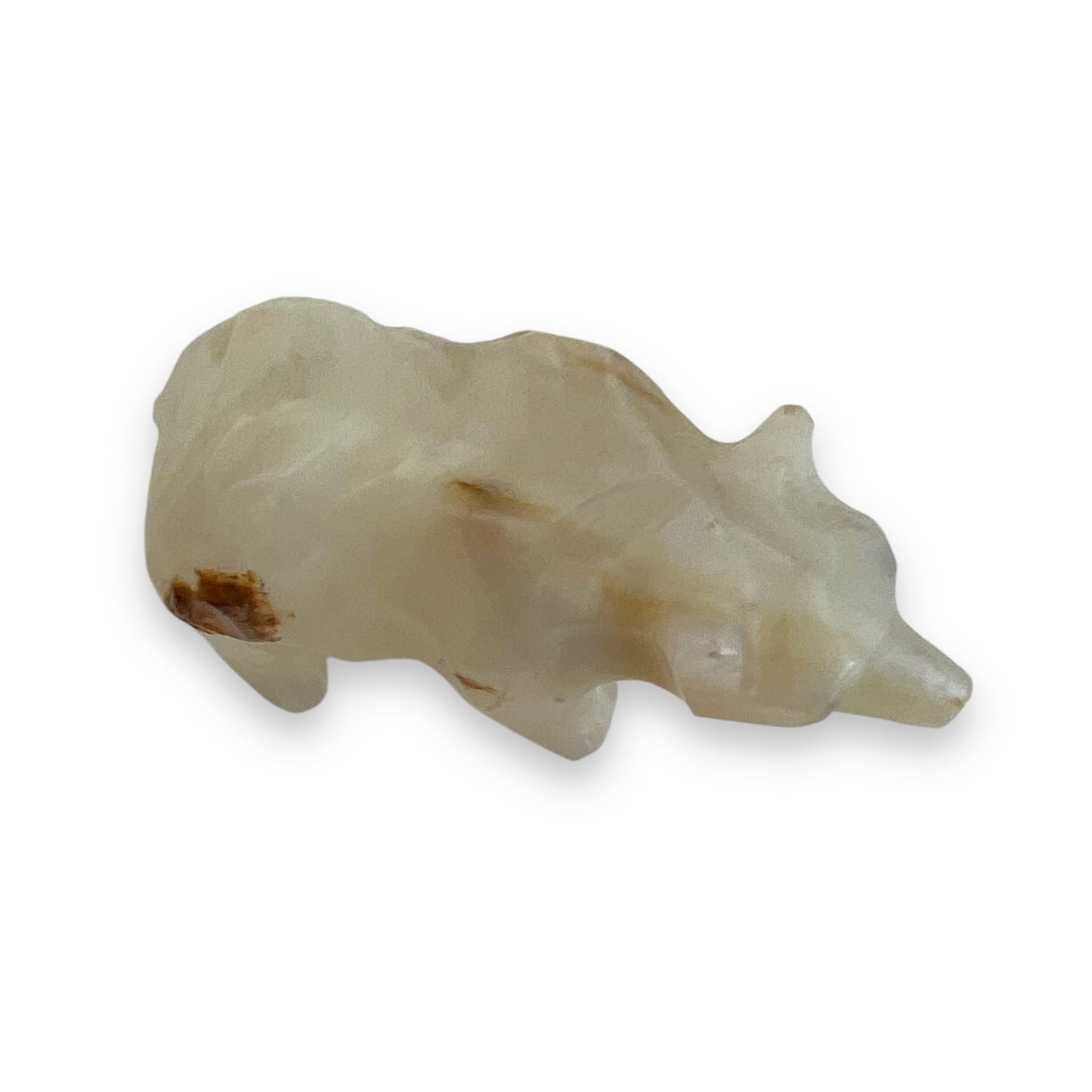 Onyx stone carved bear ornament statue
