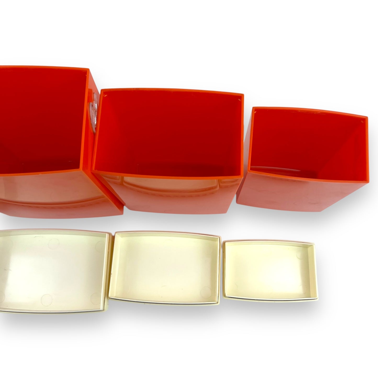 Capri by B.X Plastics Australia Orange & Cream Canister Set