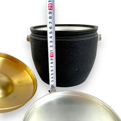 Black and Gold Atomic Ice Bucket with Ball Handle