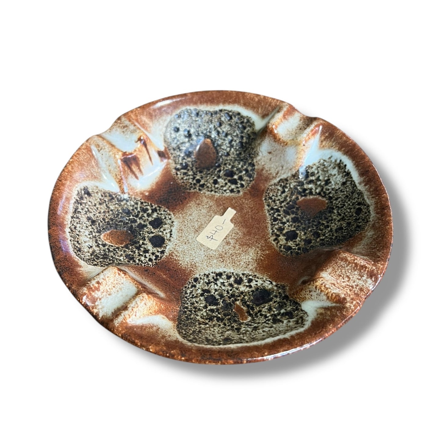 West German Scheurich Lava Glaze Ashtray – 402/14