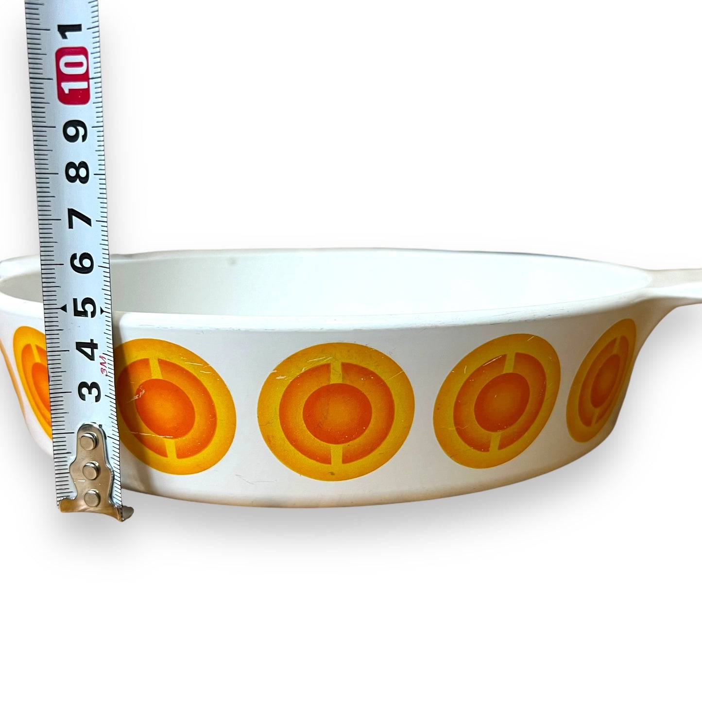 Pyrosil Electro Oval Baking Dish - Retro Orange Design, Made in the Netherlands (No Lid)