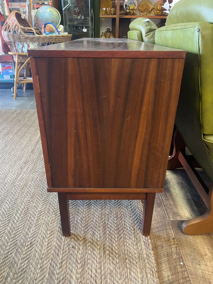 Avalon Mid Century Walnut Sideboard / Buffet Cabinet with Carved Doors