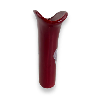 Dark Burgundy Vase with Calla Lilies artwork