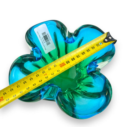Blue and Green Art Glass Dish