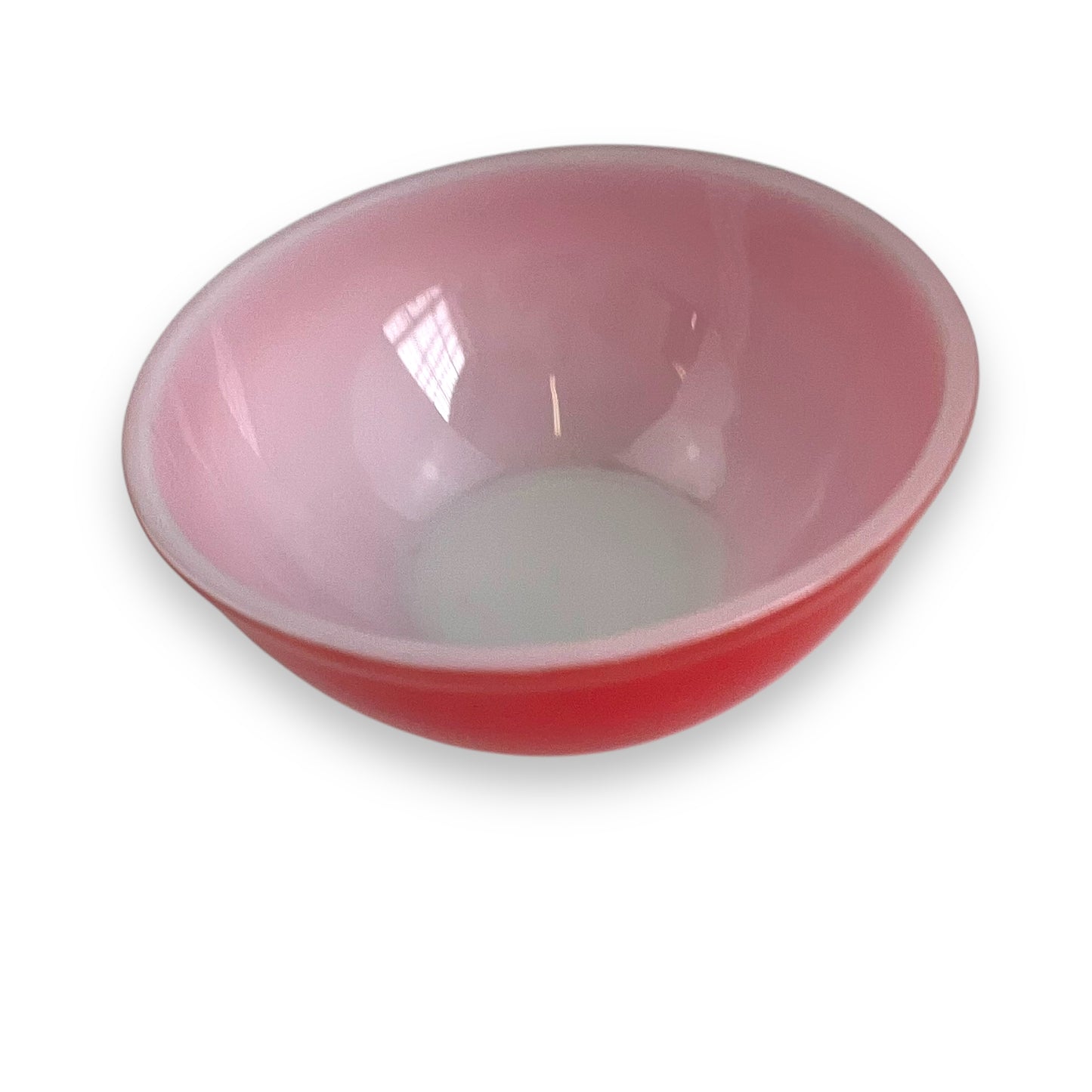Red Glass Mixing Bowl