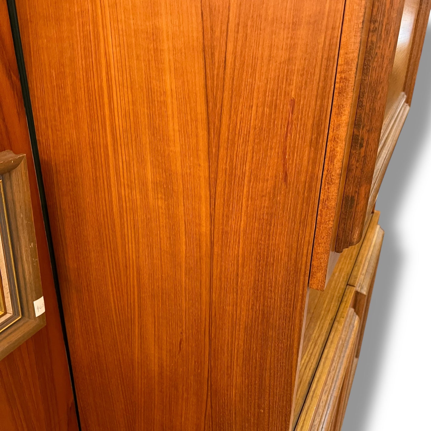 Macrob Pull-Down Bar Cabinet – Mid-Century Teak Drinks & Display Unit