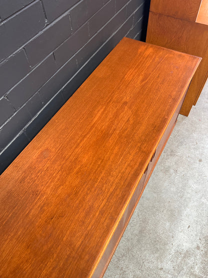 Mid-Century Teak Sideboard with Drawers & Cupboard Storage