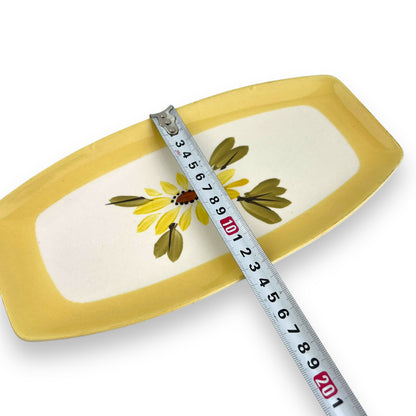 Yellow flower rectangle plate superior ironstone
