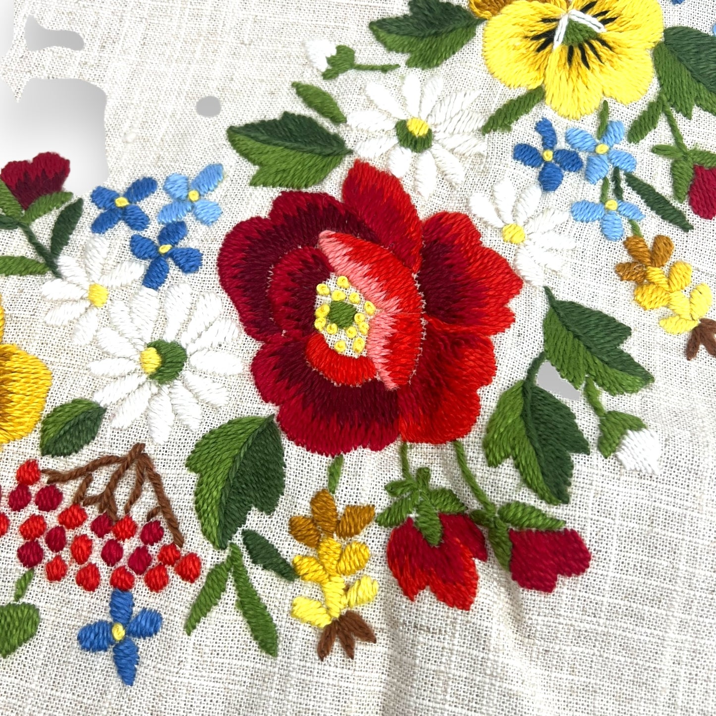 Vintage Flower Square Tablecloth