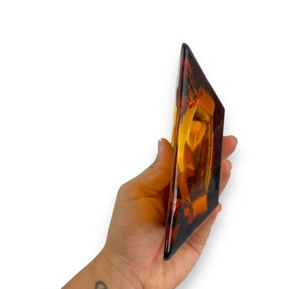 Amber Glass Ashtray
