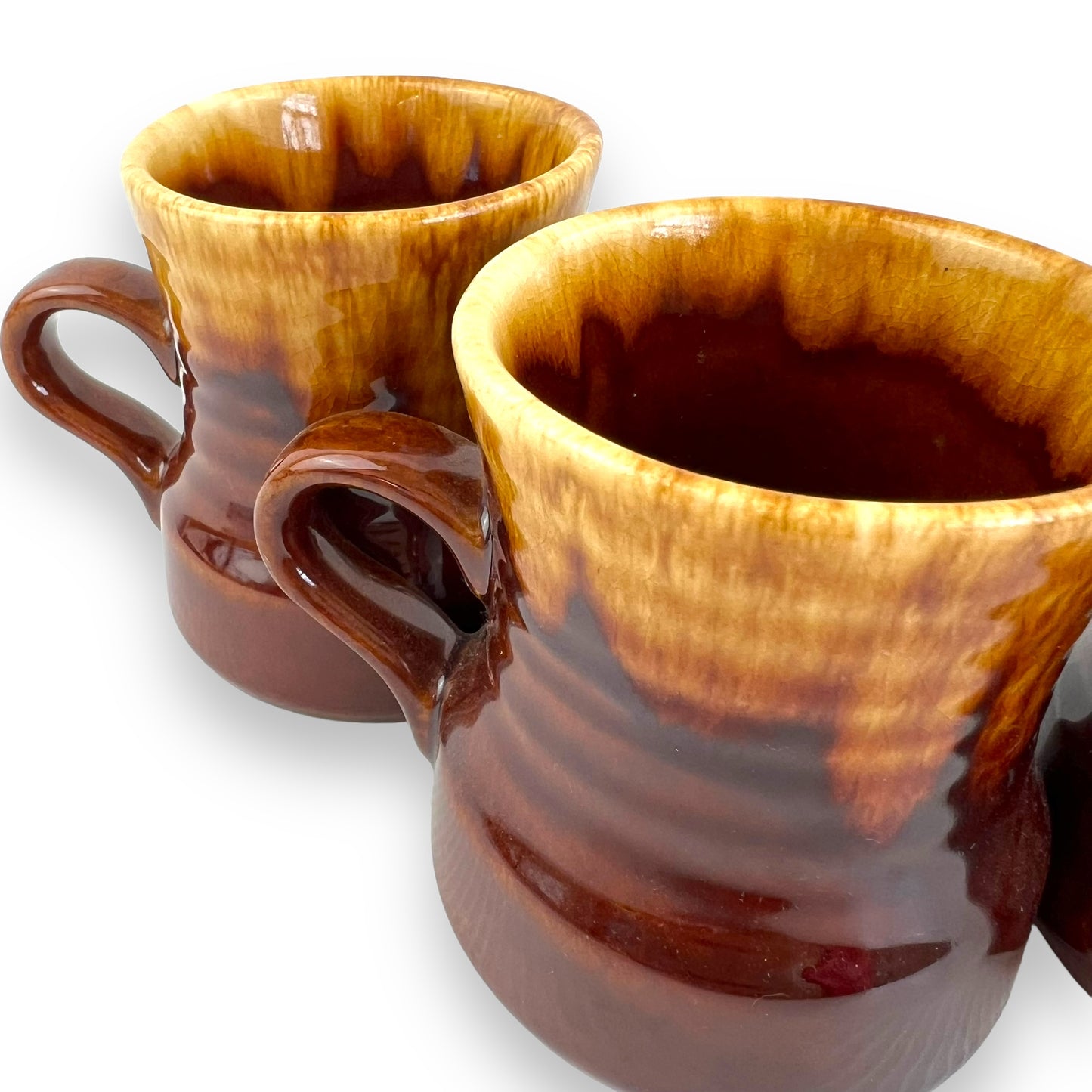 Brown Drip Glaze Mug Set of 4