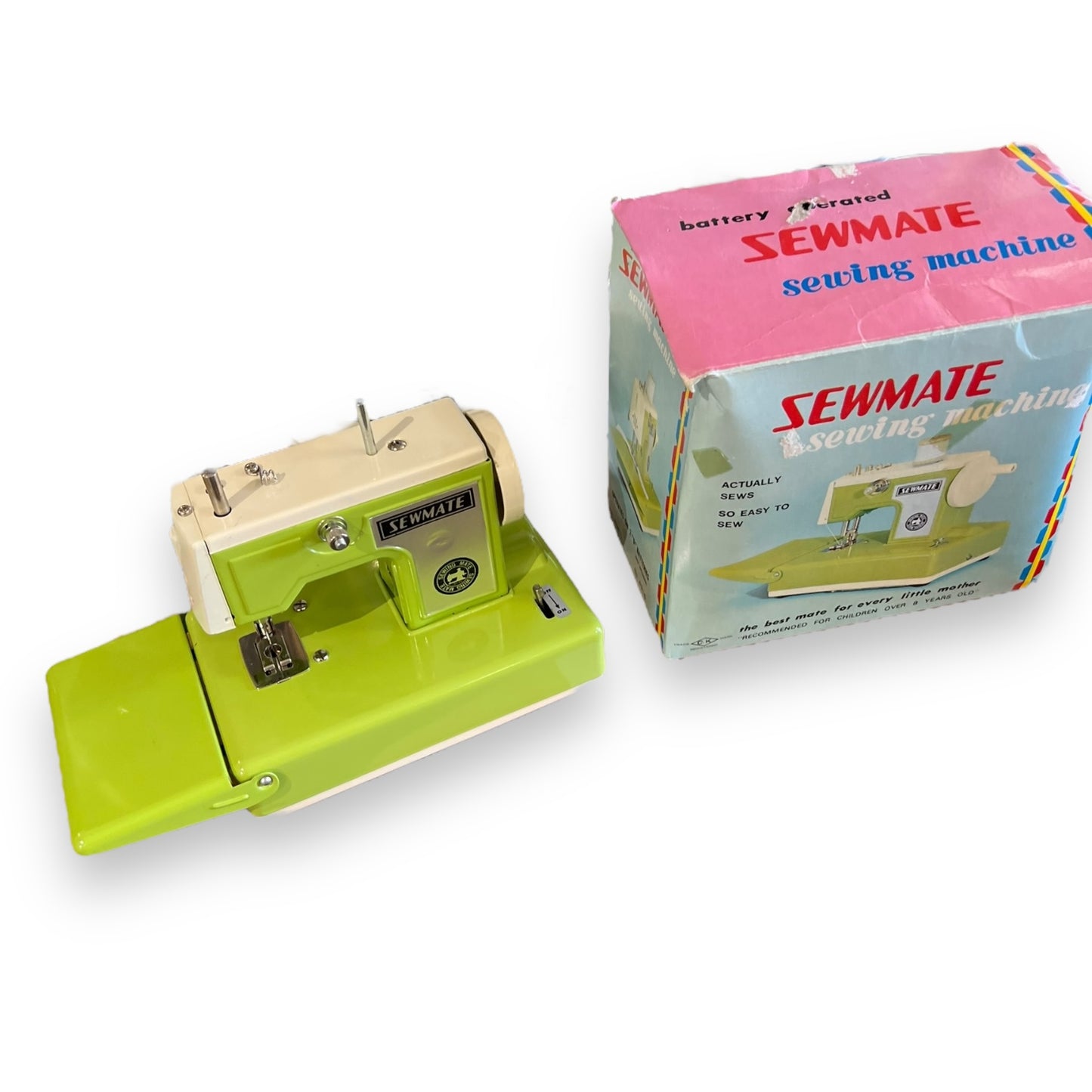 SewMate Battery-Operated Toy Sewing Machine – Green with Original Box