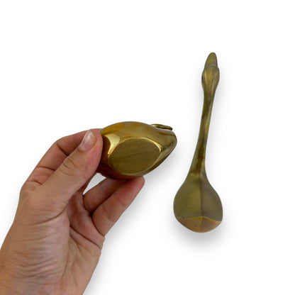 Brass swan pair