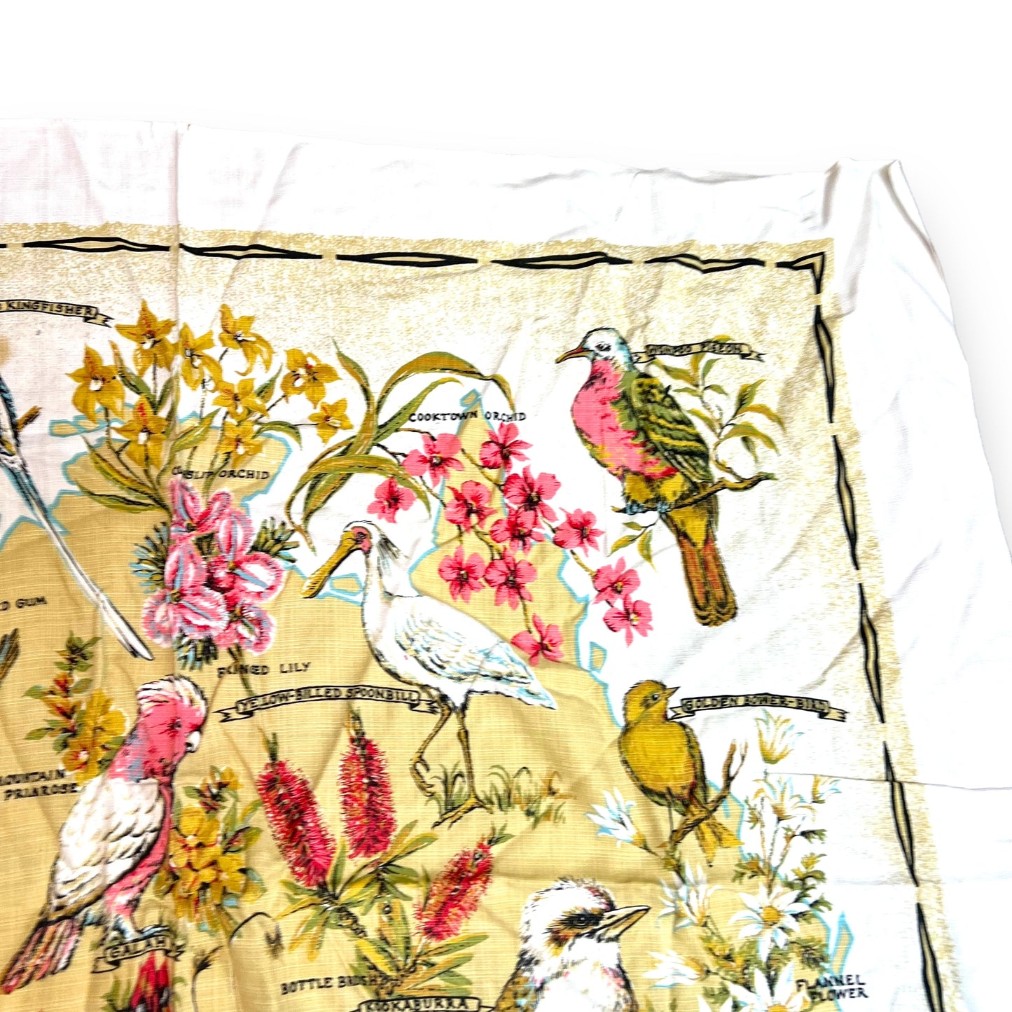 Birds & Flowers of Australia Pattern Tablecloth