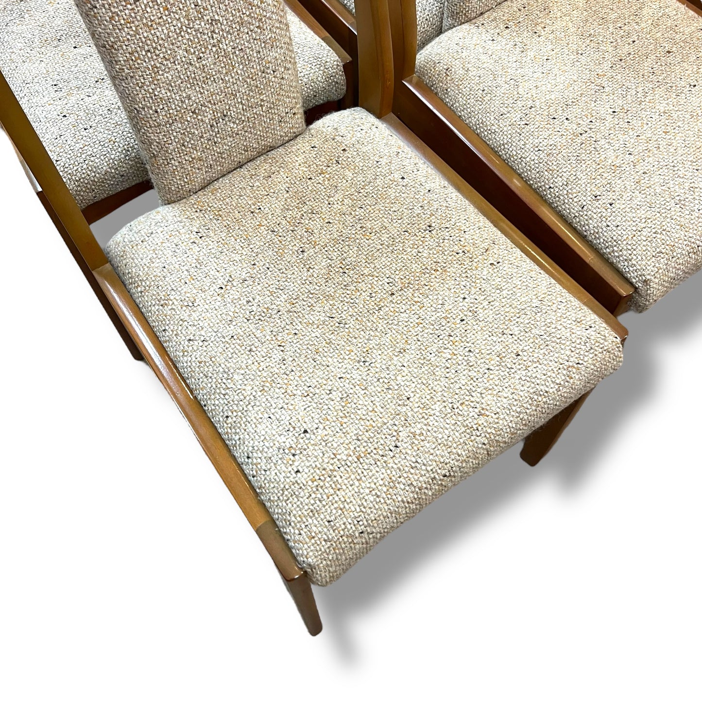 Set of 6 Vintage Dining Chairs with High Backrests