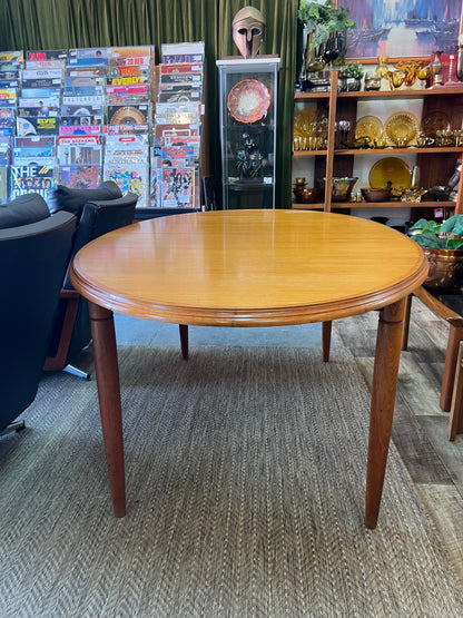 Burgess Australian-Made Teak Oval Extension Dining Table