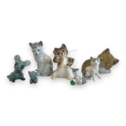 Cat & Mouse Ornament Vintage Lot