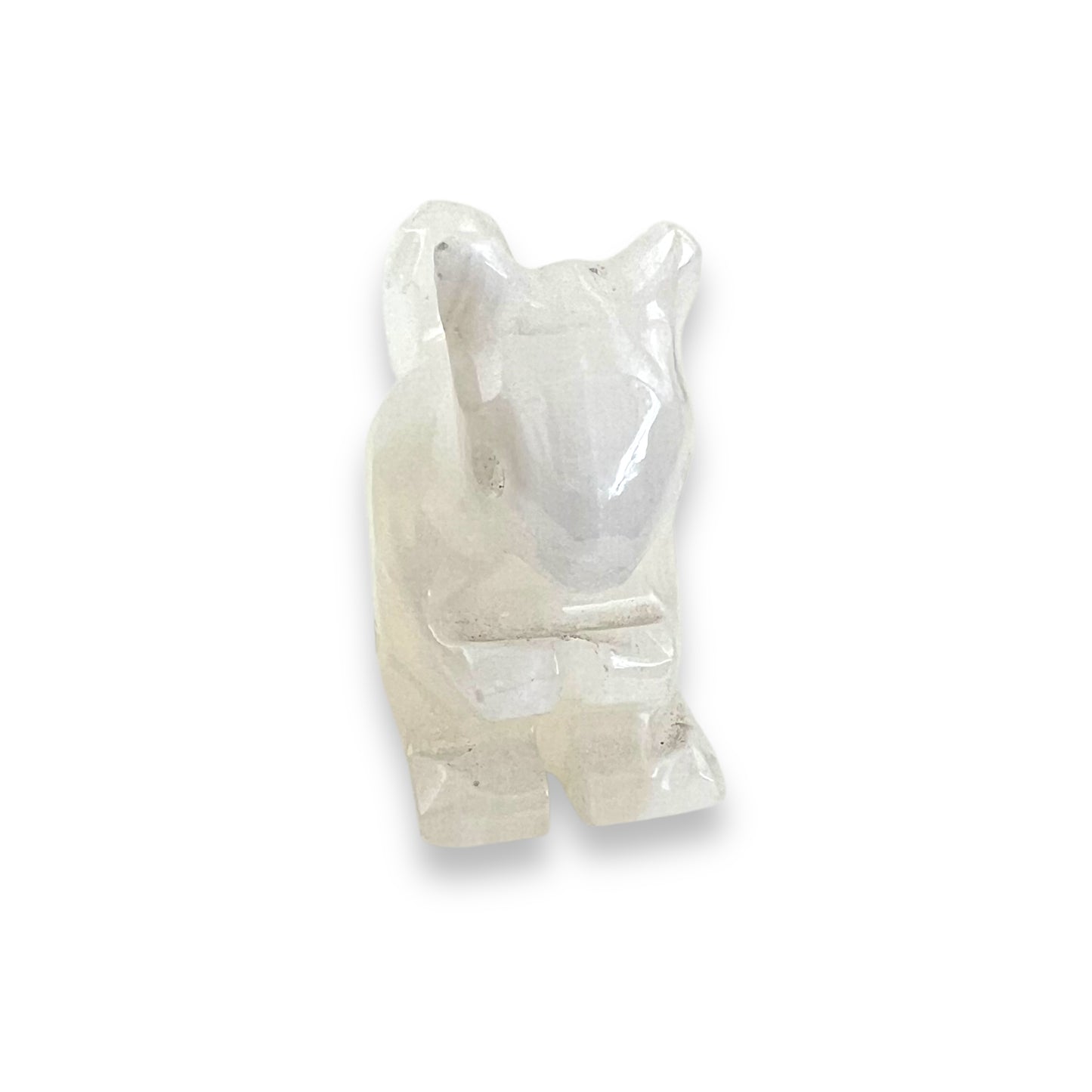 Stone carved squirrel ornament