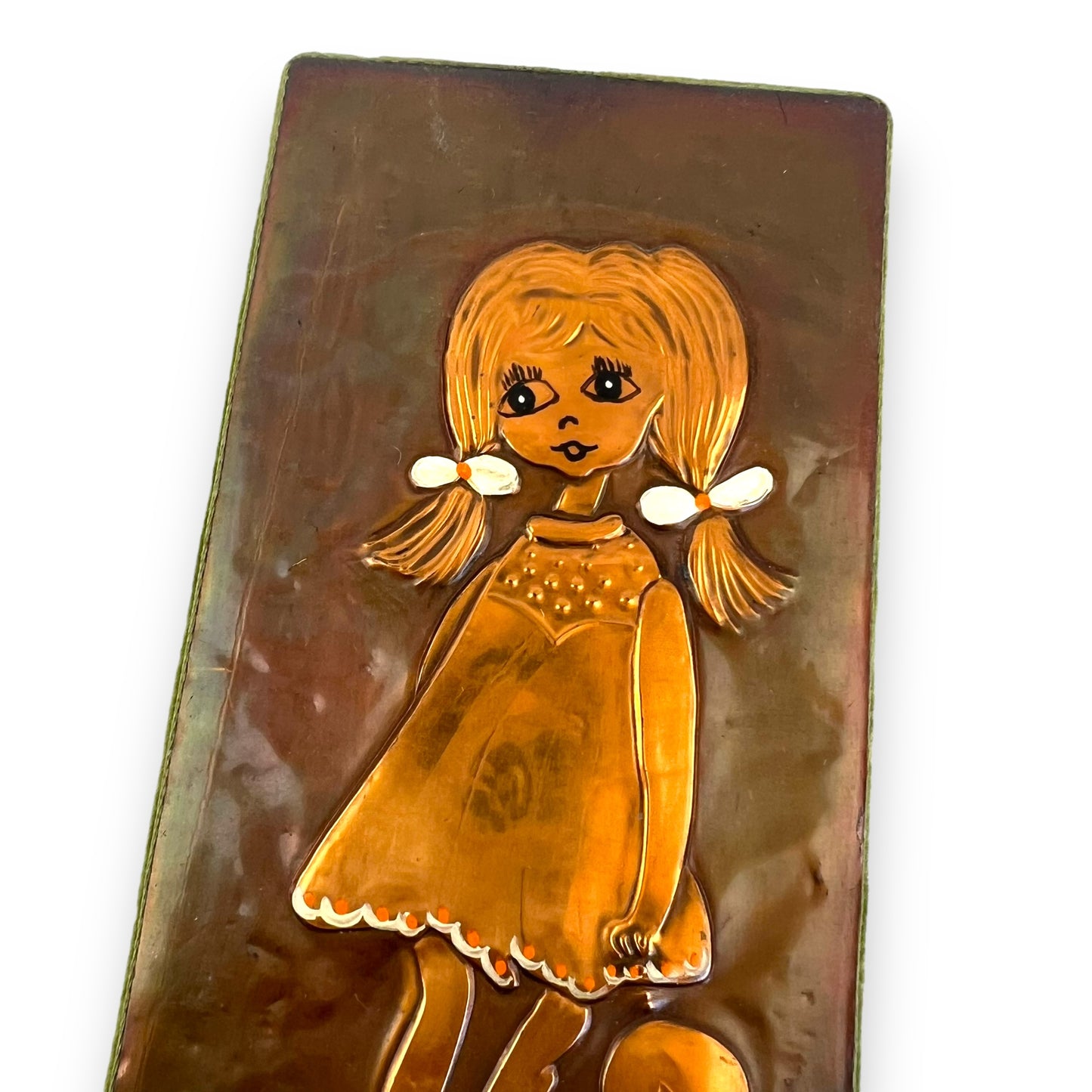 Copper Wall Art - Girl with Doll Motif by W. Son Michelis