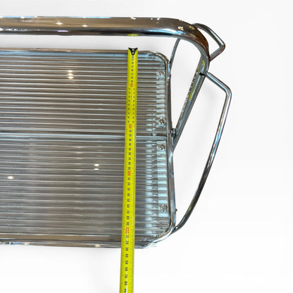 Chrome Folding Bar Cart / Trolley