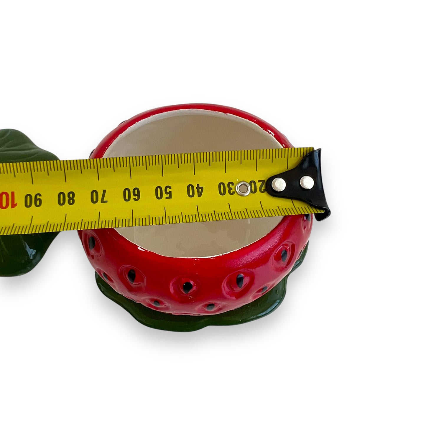 Strawberry sugar pot with lid