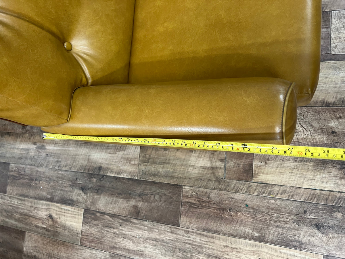 Mustard Vinyl Two-Seater Lounge