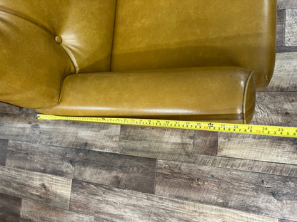 Mustard Vinyl Two-Seater Lounge