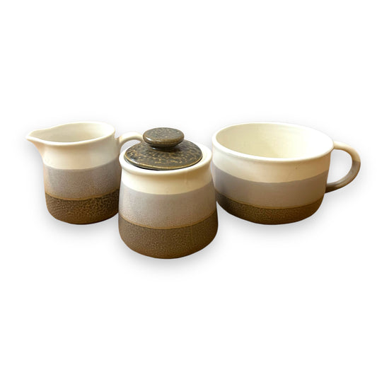Mug, Sugar Pot, and Creamer Jug Set