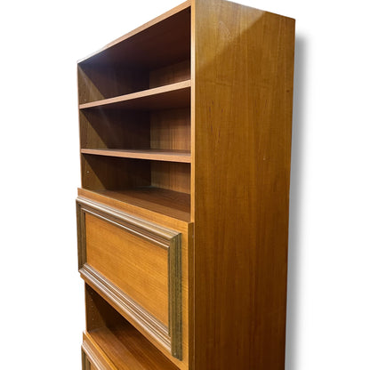 Macrob Pull-Down Bar Cabinet – Mid-Century Teak Drinks & Display Unit