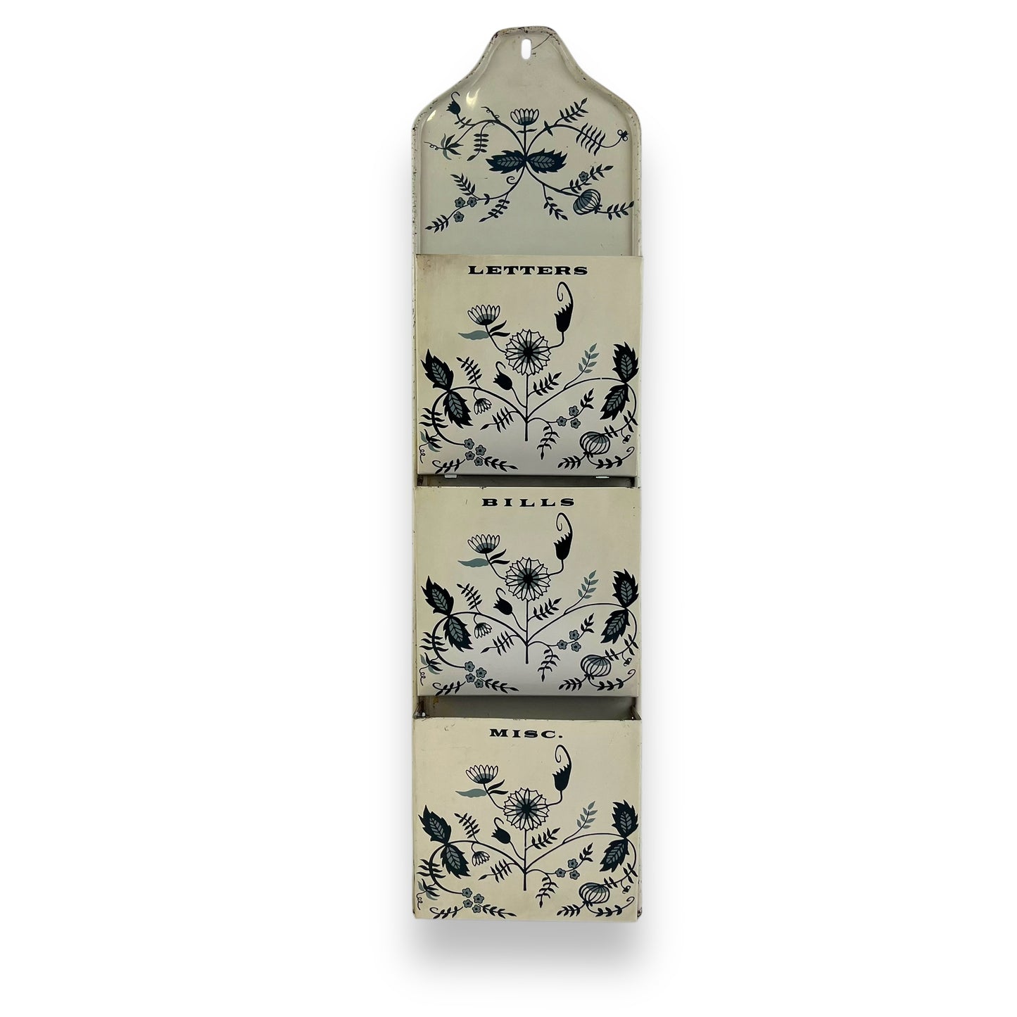 Letter, Bills, Misc Metal Blue Flower Pattern Organiser