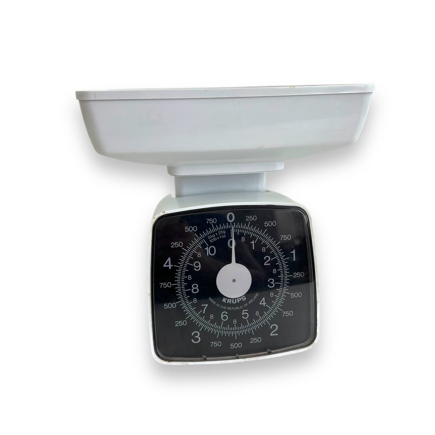 Krups white plastic kitchen scales