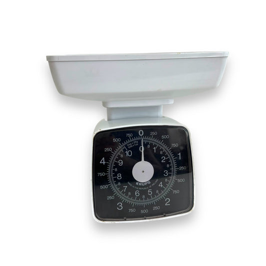 Krups white plastic kitchen scales