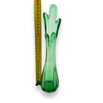 Green Swung Glass Vase