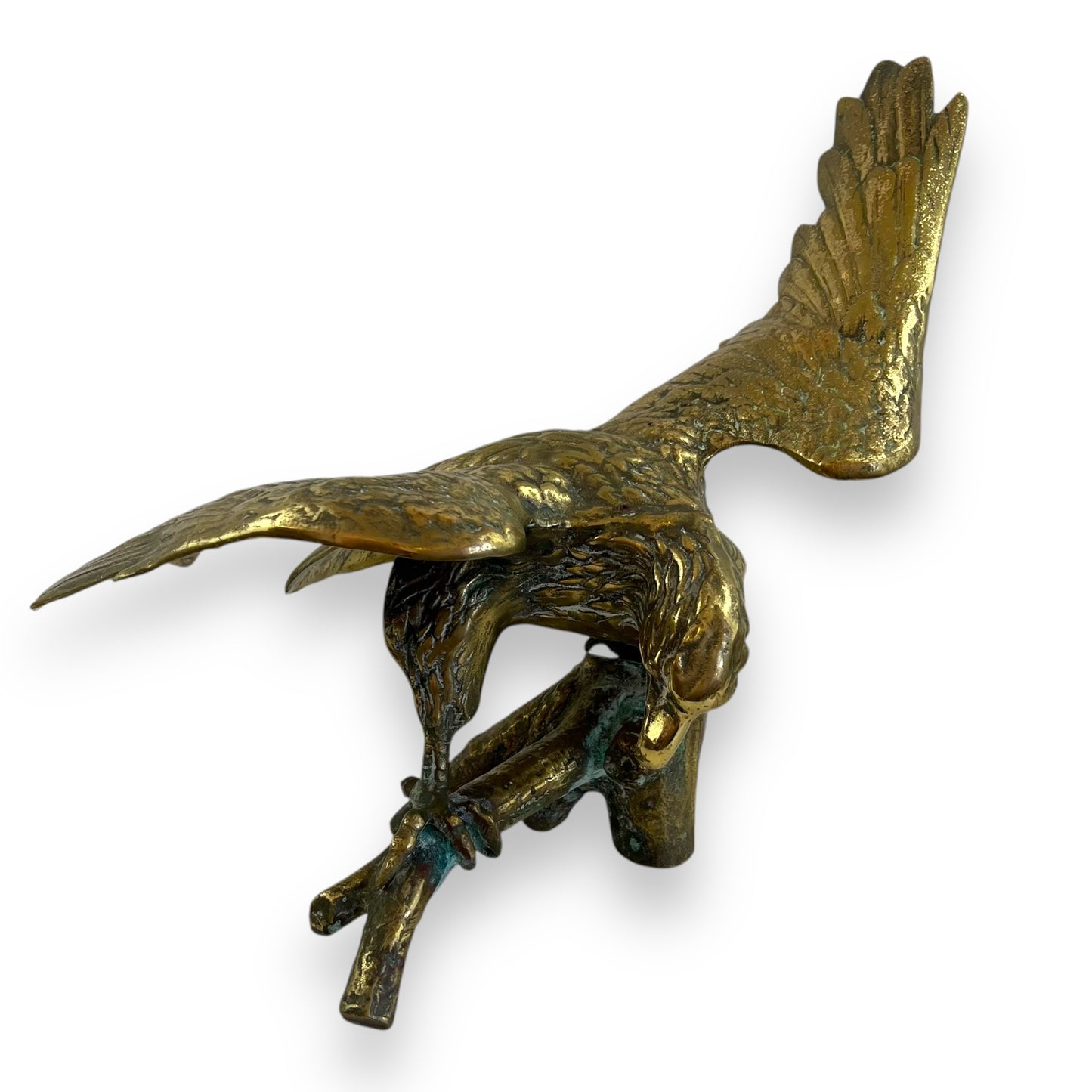Large brass eagle statue