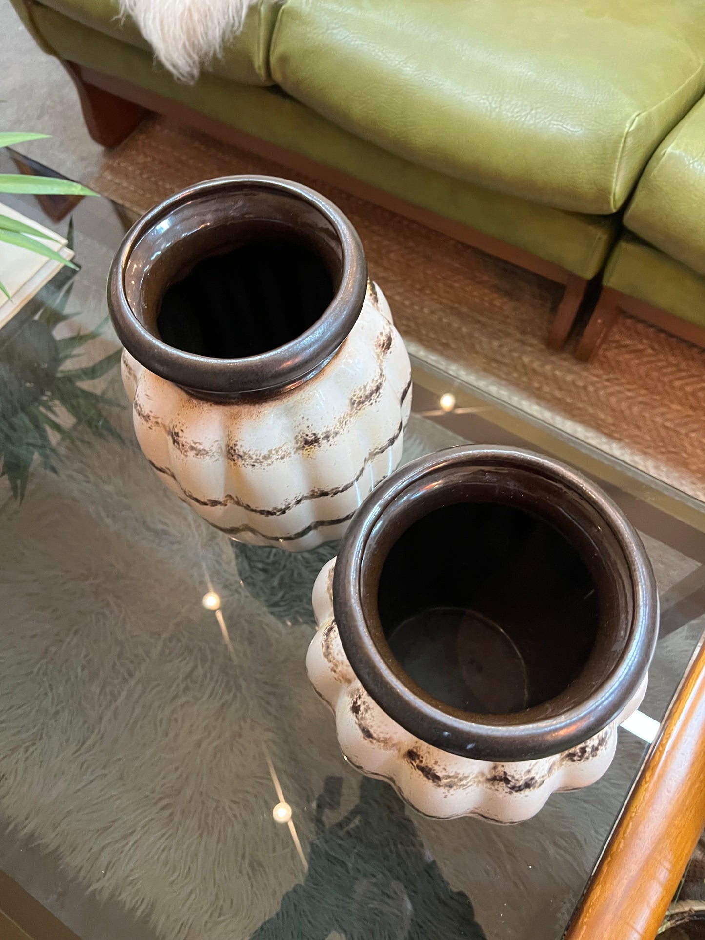 Pair Scheurich West German Pottery Vases 292-54