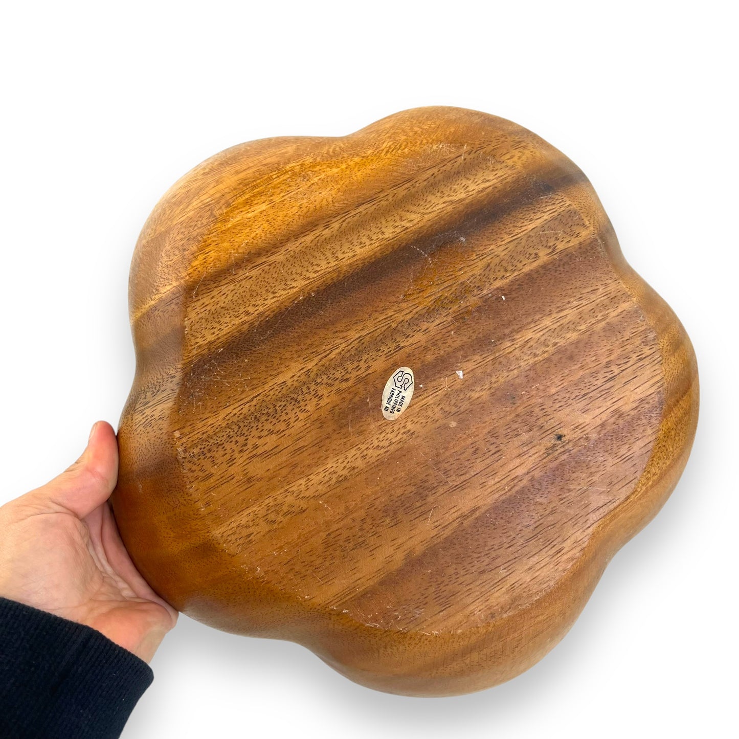 Wooden Flower Shape Sectioned Serving Platter