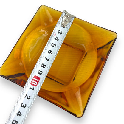 Amber Glass Ashtray