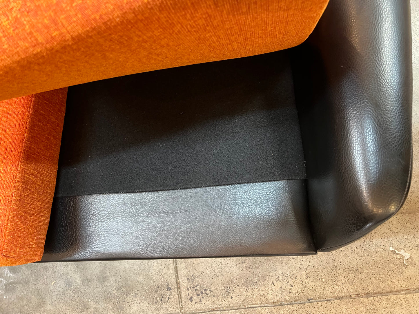 Danish Deluxe Trina 3 Seater Lounge Orange and Black