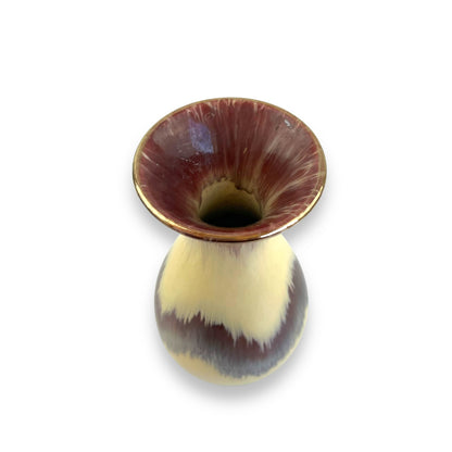 West German cream and purple vase