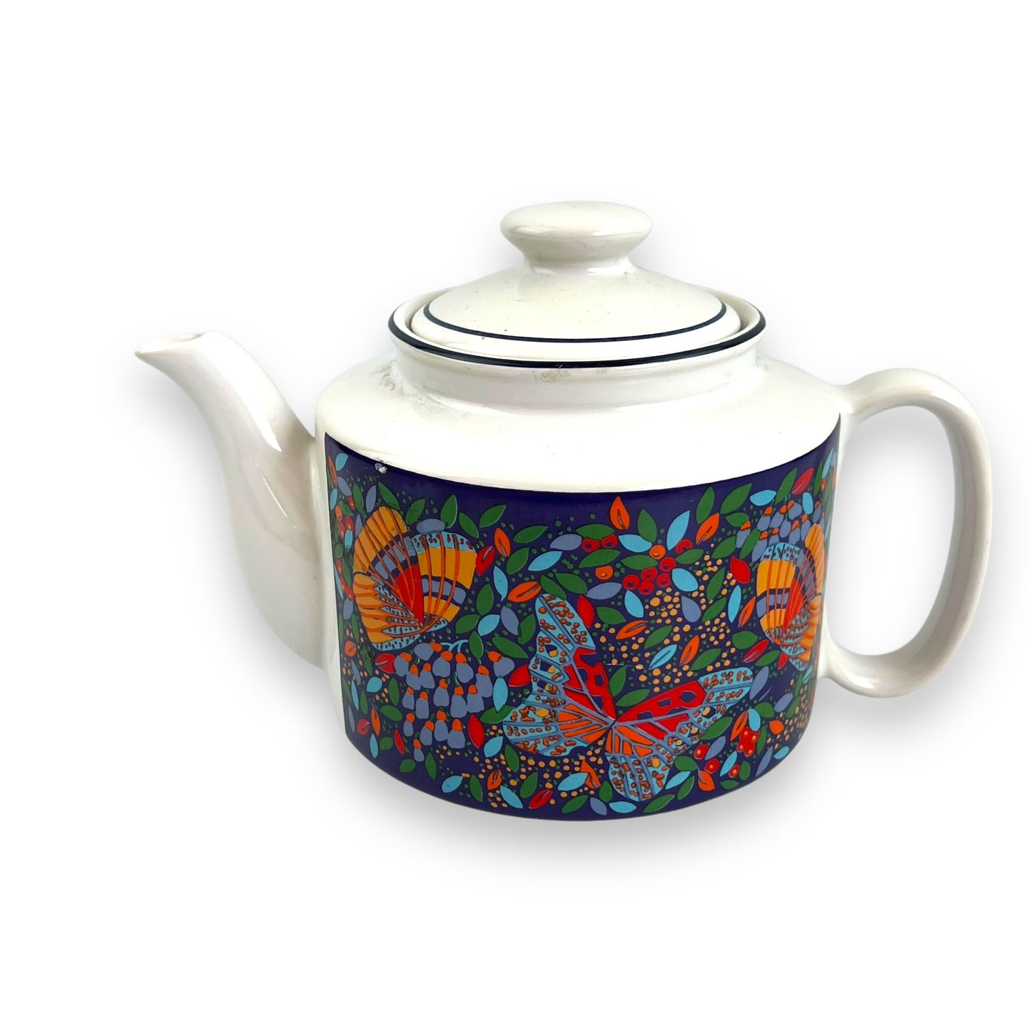 Multi Colour Butterfly Teapot
