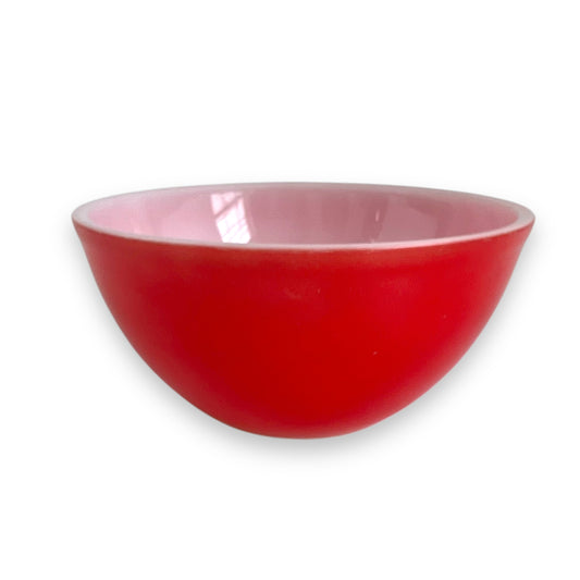 Red Glass Mixing Bowl