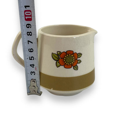 Retro flower cream/milk jug