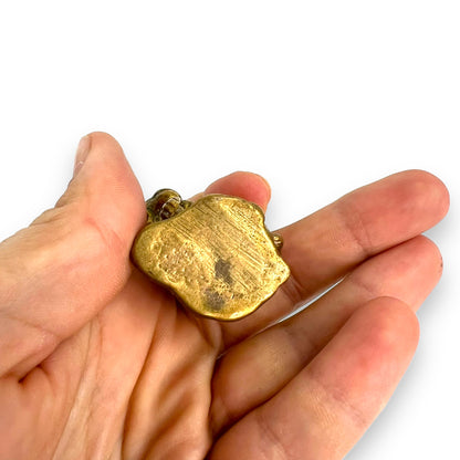 Gold Metal Monkey Paperweight Mini Statue
