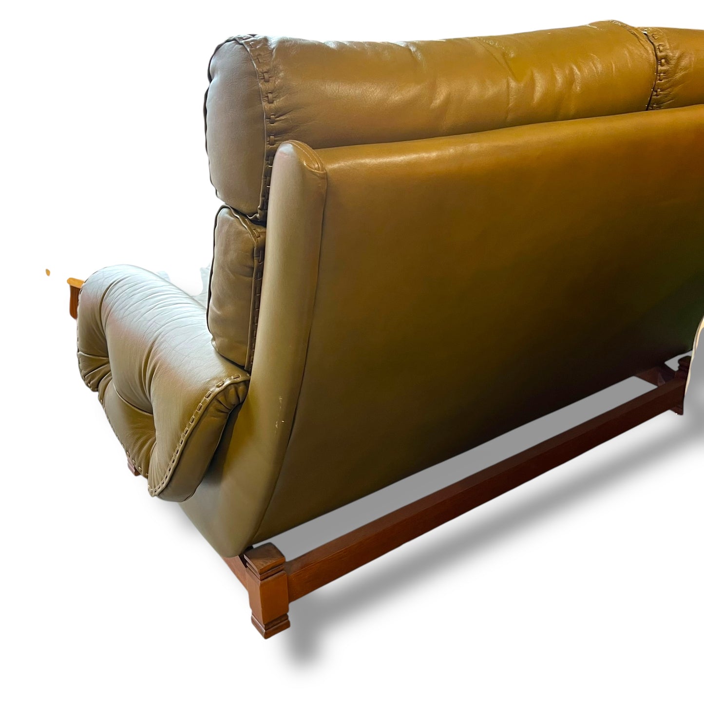 Olive Green Leather Moran Lounge – Australian Made