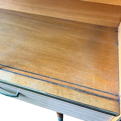 Laminate Sideboard with glass sliding doors and two drawers