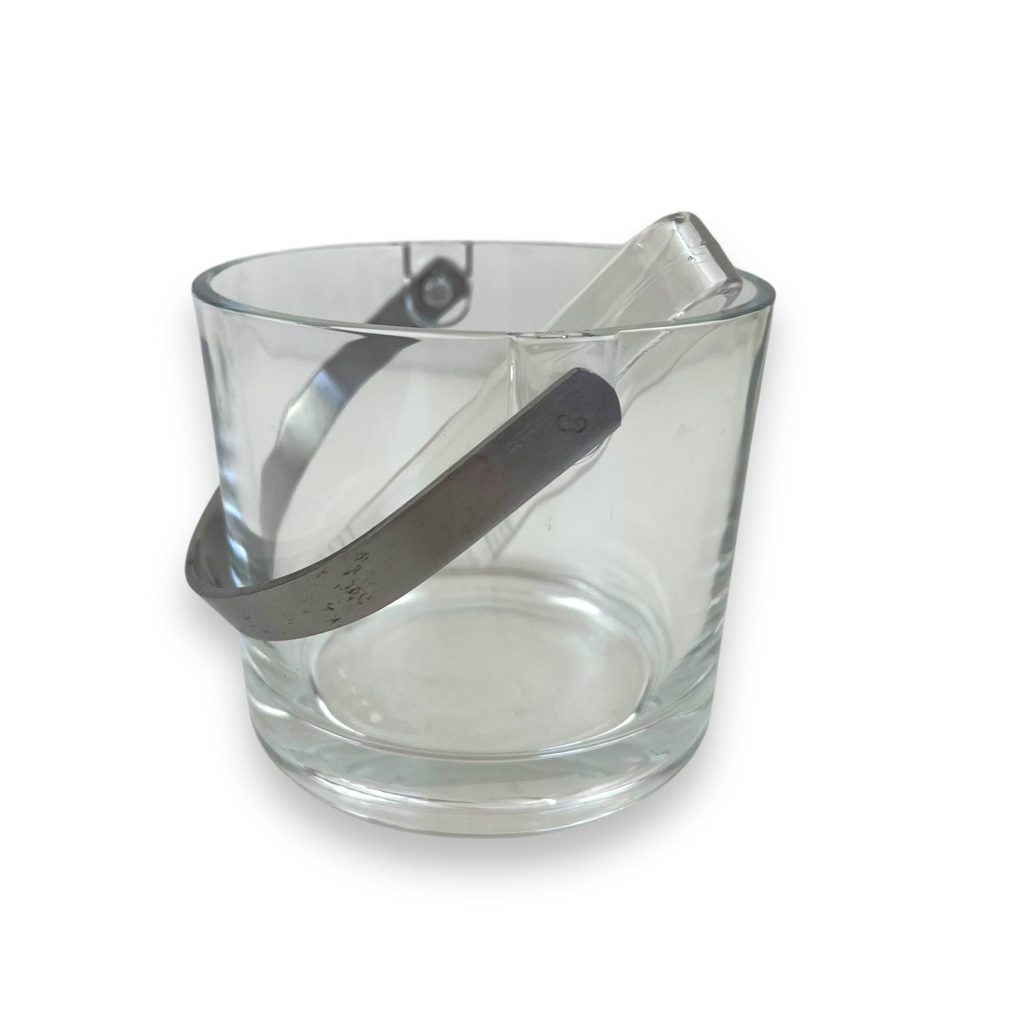 Toyo Sasaki Glass P-12601-JAN Ice Bucket with tongs